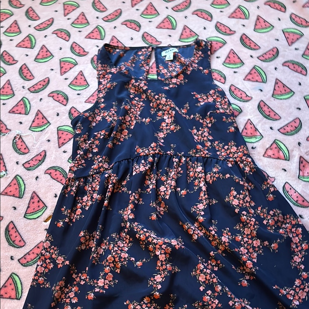 Old Navy Blue Pink Flutter Sleeve Sundress